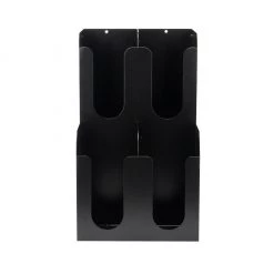 Mind Reader 2-Tier 4-Compartment Multi-Section Dual-Level Cup Holder, Royal Black, 8.75 x 8.25 x 13.75 in., 2LAYER4-BKRY