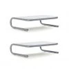 Mind Reader Metal Monitor Stands, Monitor Riser, 2 pk., 2METMONST-SIL