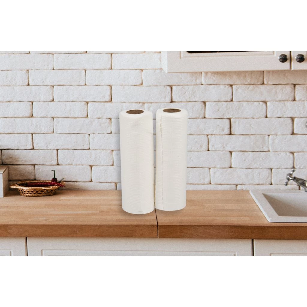 Mind Reader Reusable Biodegradable Alternative Paper Towels, White, Pack of 2, 2REUPAT-WHT 4 Mind Reader Reusable Biodegradable Alternative Paper Towels, White, Pack of 2, 2REUPAT-WHT - Image 2