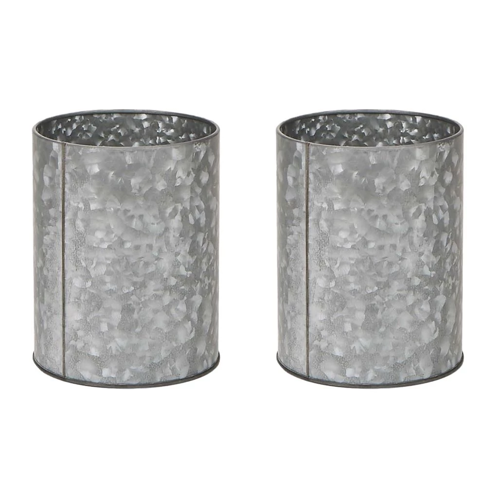 Mind Reader Galvanized Utensil Holders, Gray, 5.5 x 5.5 x 7 in., 11 Cup Capacity per Holder, Pack of 2, 2UTENGA-SIL 3 Mind Reader Galvanized Utensil Holders, Gray, 5.5 x 5.5 x 7 in., 11 Cup Capacity per Holder, Pack of 2, 2UTENGA-SIL