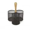 Mind Reader 3-Section Mesh Cutlery Caddy, Black, 7.5 x 7.5 x 9.5 in. , 3CIRMESH-BLK 2 Mind Reader 3-Section Mesh Cutlery Caddy, Black, 7.5 x 7.5 x 9.5 in. , 3CIRMESH-BLK -Mind Reader store 1643898