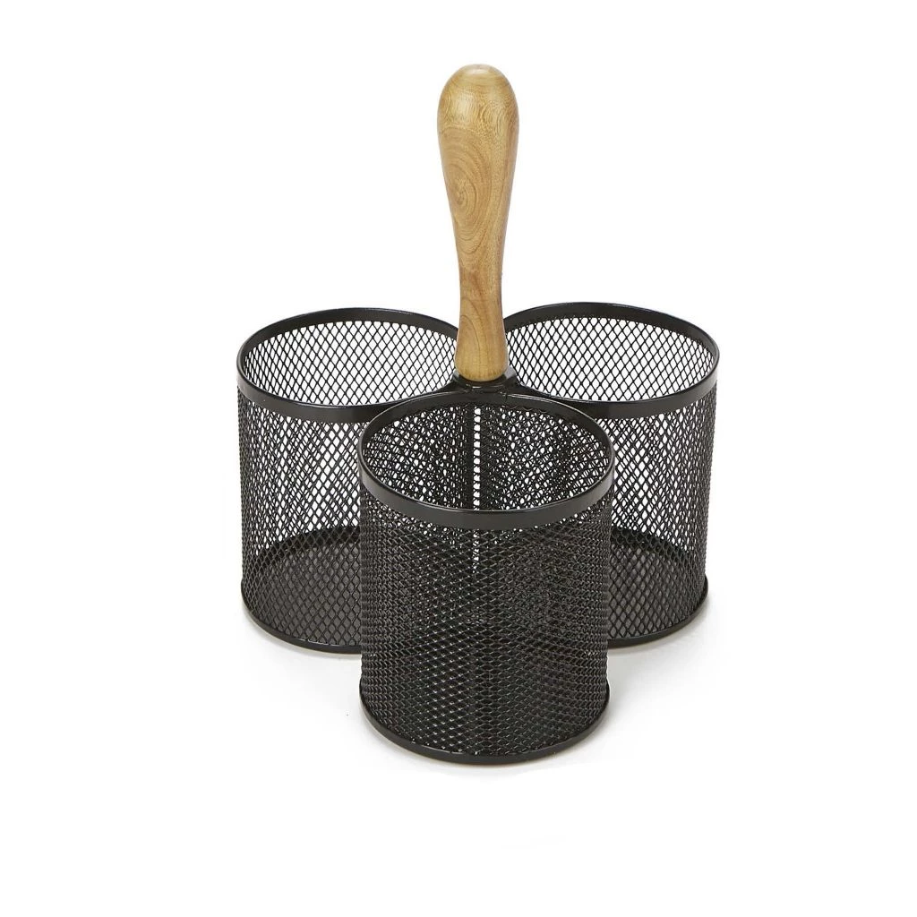 Mind Reader 3-Section Mesh Cutlery Caddy, Black, 7.5 x 7.5 x 9.5 in. , 3CIRMESH-BLK 3 Mind Reader 3-Section Mesh Cutlery Caddy, Black, 7.5 x 7.5 x 9.5 in. , 3CIRMESH-BLK