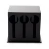 Mind Reader 3-Compartment Plastic Utensil Dispenser, Black, 5.75 x 7 x 6 in. , 3CSTOR-BLK -Mind Reader store 1643901