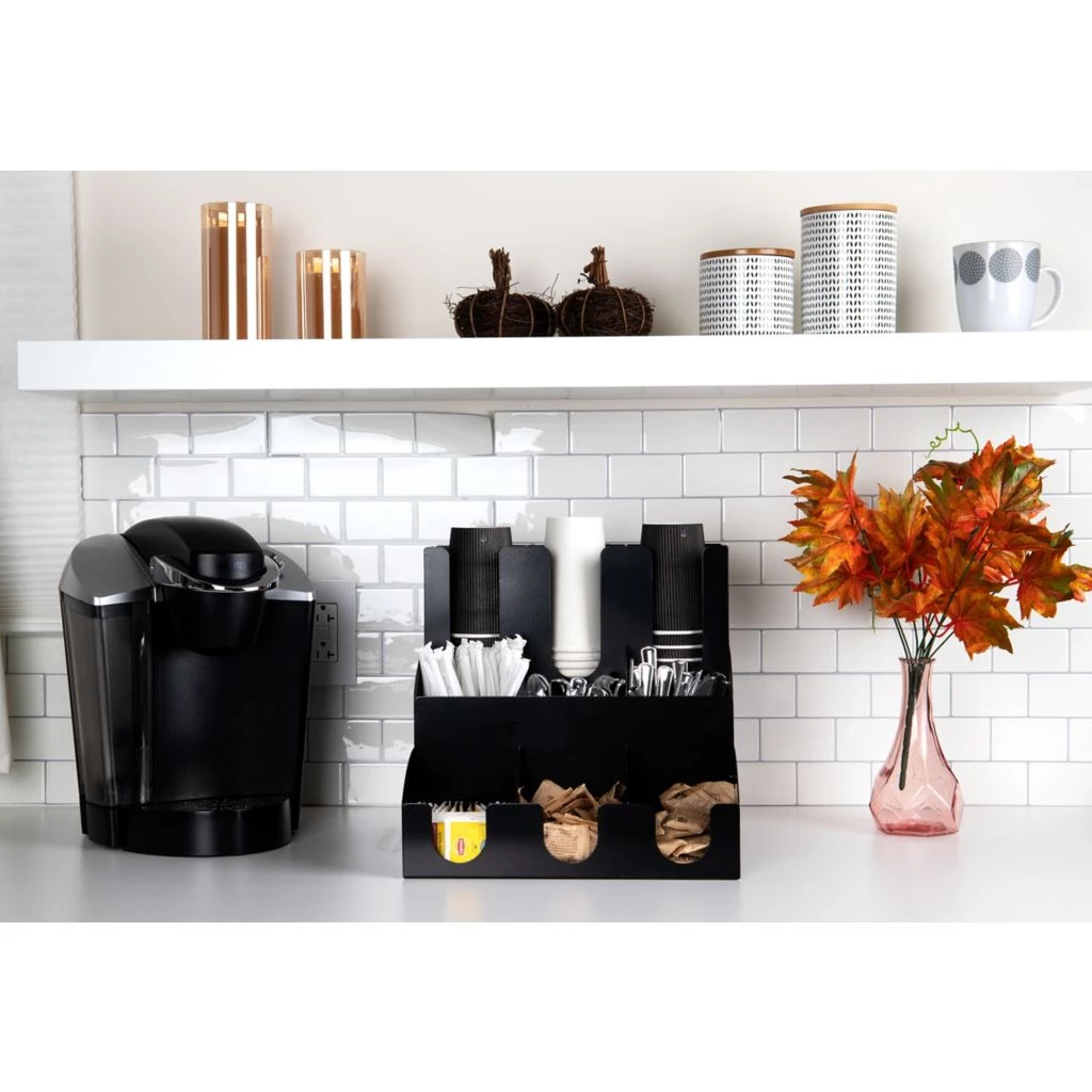 Mind Reader 9-Compartment Holder, Multi-Level Organizer for Condiments, Royal Black, 12.25 x 12.25 x 11.75 in. , 3LAYER9-BKRY 4 Mind Reader 9-Compartment Holder, Multi-Level Organizer for Condiments, Royal Black, 12.25 x 12.25 x 11.75 in. , 3LAYER9-BKRY - Image 2