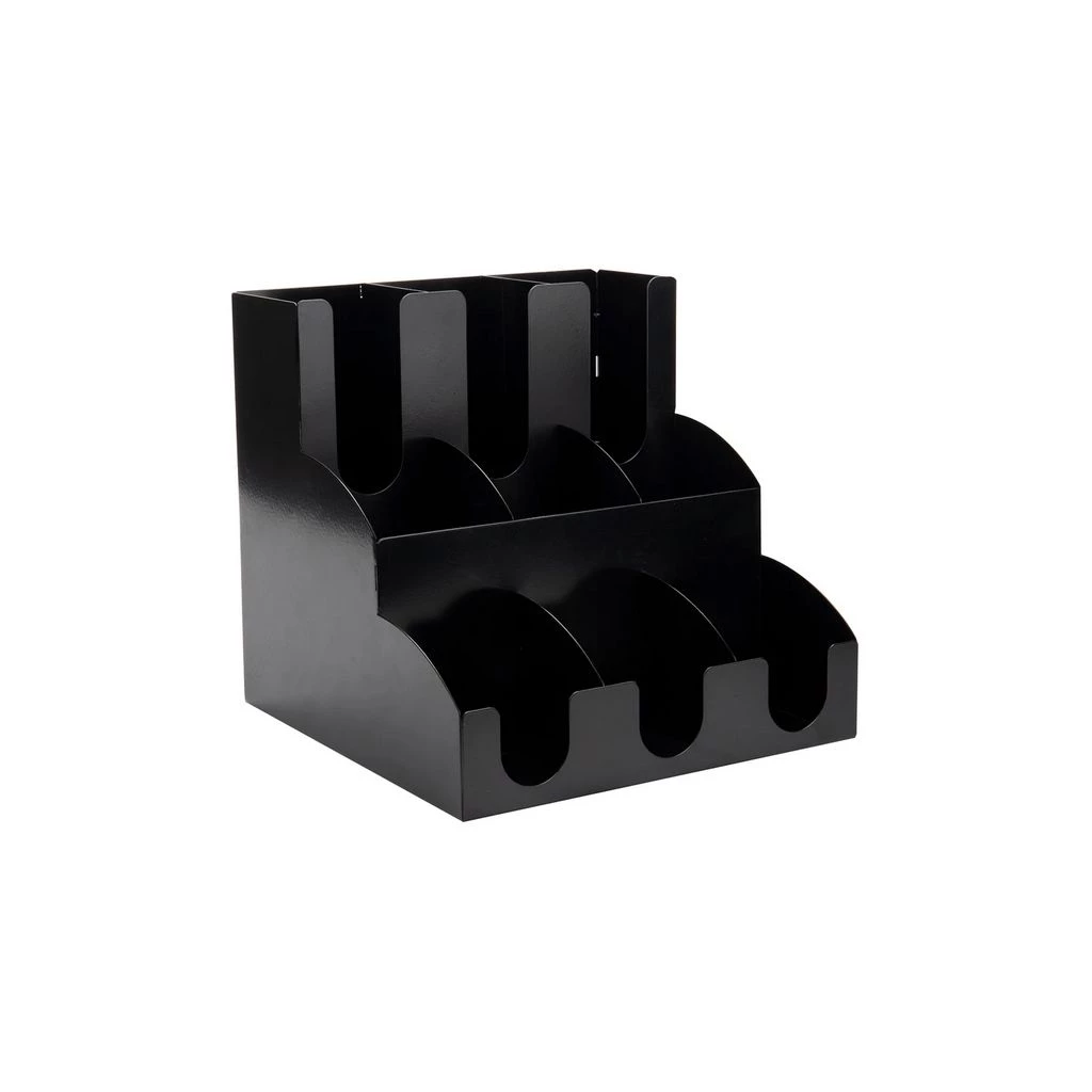 Mind Reader 9-Compartment Holder, Multi-Level Organizer for Condiments, Royal Black, 12.25 x 12.25 x 11.75 in. , 3LAYER9-BKRY 5 Mind Reader 9-Compartment Holder, Multi-Level Organizer for Condiments, Royal Black, 12.25 x 12.25 x 11.75 in. , 3LAYER9-BKRY - Image 3