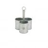 Mind Reader 3-Section Round Galvanized Steel Utensil Holder with Handle, Silver, 7 x 7 x 10.25 in., 3SGCADUT-SIL 2 Mind Reader 3-Section Round Galvanized Steel Utensil Holder with Handle, Silver, 7 x 7 x 10.25 in., 3SGCADUT-SIL -Mind Reader store 1643928