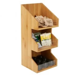 Mind Reader Coffee Condiment and Accessories Caddy Organizer, Brown, 3TIERBMB-BRN 5 Mind Reader Coffee Condiment and Accessories Caddy Organizer, Brown, 3TIERBMB-BRN -Mind Reader store 1643941 A1