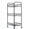 Mind Reader 3-Shelf Rolling Metal Mesh Cart, Black, 3TOCART-BLK 2 Mind Reader 3-Shelf Rolling Metal Mesh Cart, Black, 3TOCART-BLK -Mind Reader store 1643944