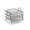 Mind Reader Desk Organizer with 3 Sliding Trays, Silver, 3TPAPER-SIL -Mind Reader store 1643952