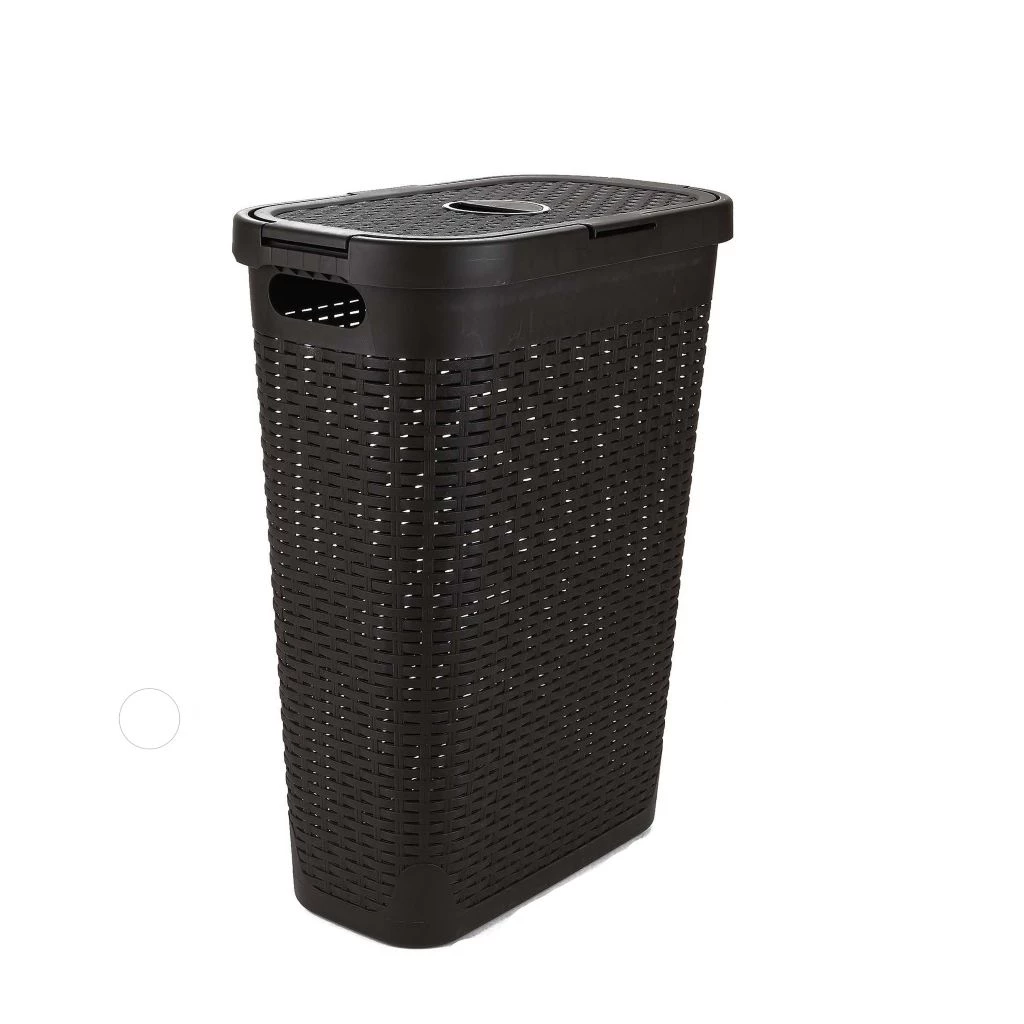 Mind Reader Laundry Basket with Cutout Handles, 40L, Brown, 40HAMP-BRN 3 Mind Reader Laundry Basket with Cutout Handles, 40L, Brown, 40HAMP-BRN