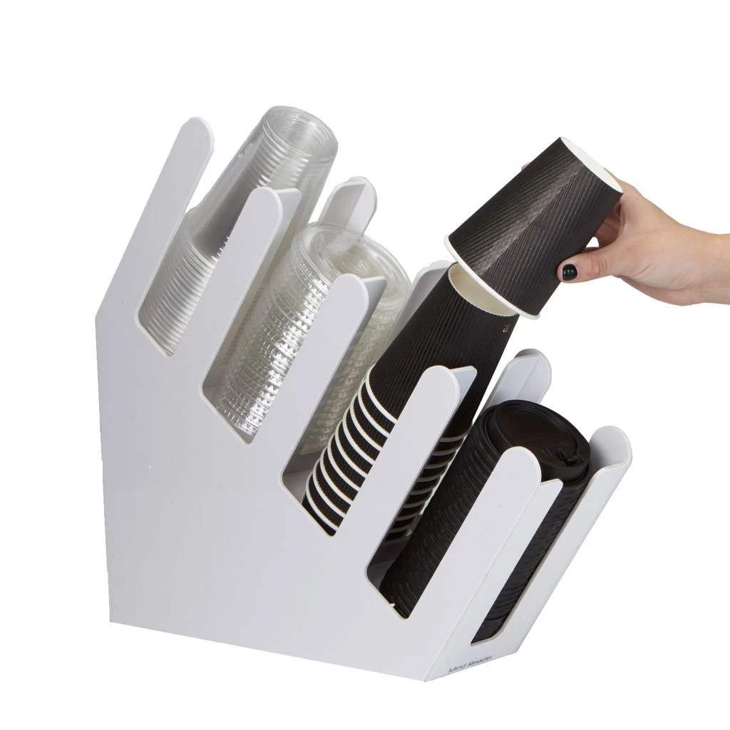 Mind Reader 4 Compartment Angled Multi-Section Organizer, White, 4ACUPHOLD-WHT 4 Mind Reader 4 Compartment Angled Multi-Section Organizer, White, 4ACUPHOLD-WHT - Image 2