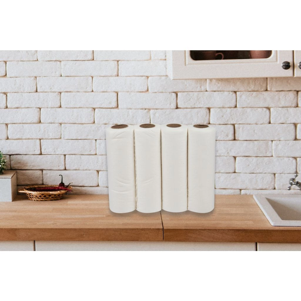 Mind Reader Reusable Biodegradable Paper Towel Alternative, 4 Pack, White, 4REUPAT-WHT 4 Mind Reader Reusable Biodegradable Paper Towel Alternative, 4 Pack, White, 4REUPAT-WHT - Image 2