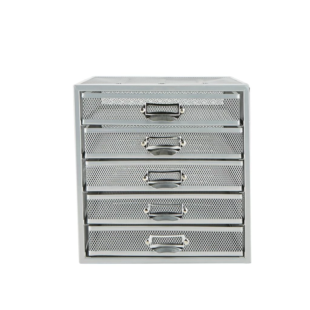 Mind Reader Heavy Duty Multi-Purpose 5 Drawer Cabinet, Silver, 5CABMESH-SIL 3 Mind Reader Heavy Duty Multi-Purpose 5 Drawer Cabinet, Silver, 5CABMESH-SIL