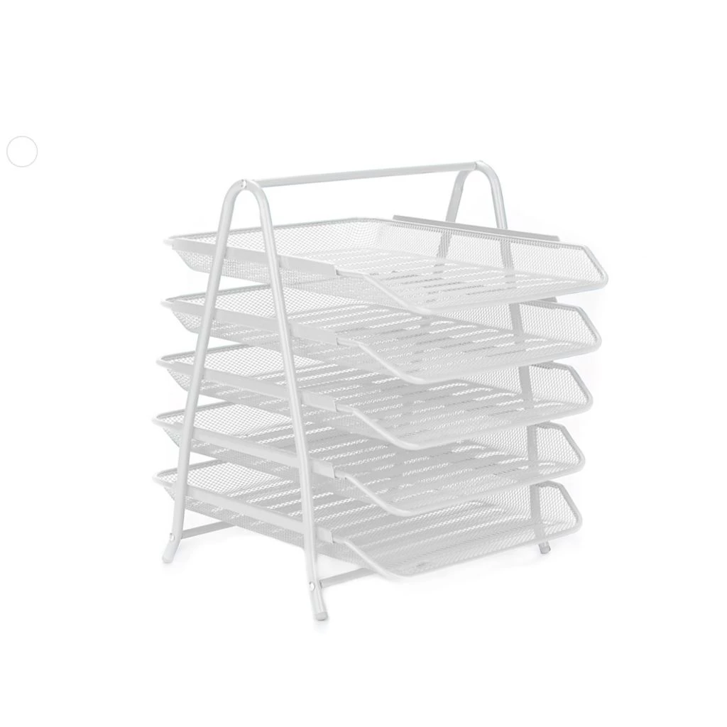 Mind Reader Desk Organizer with 5 Sliding Trays, White, 5TPAPER-WHT 3 Mind Reader Desk Organizer with 5 Sliding Trays, White, 5TPAPER-WHT