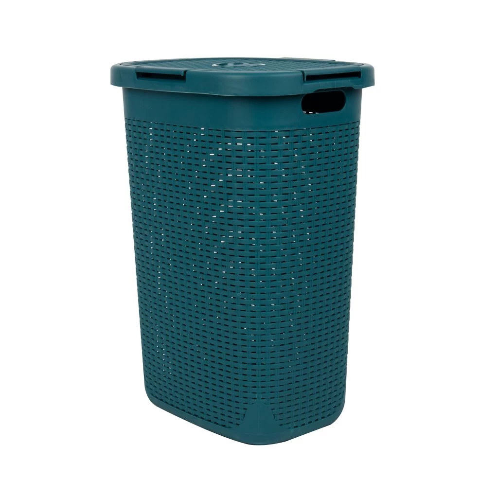 Mind Reader Laundry Hamper with Cutout Handles, 60L, Blue, 60HAMP-BLU 3 Mind Reader Laundry Hamper with Cutout Handles, 60L, Blue, 60HAMP-BLU
