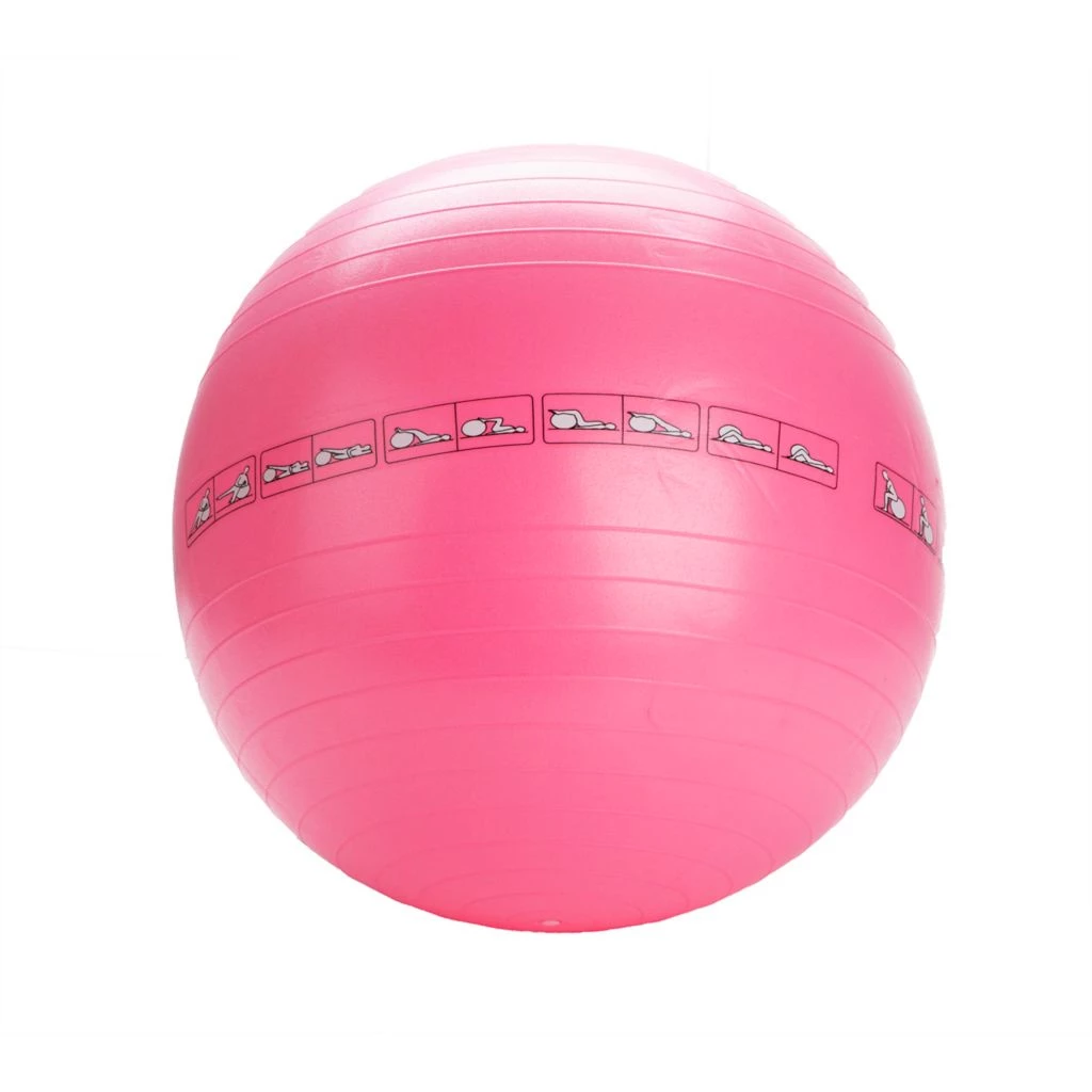 Mind Reader Exercise Yoga Ball, 65 cm, Pink with Poses 3 Mind Reader Exercise Yoga Ball, 65 cm, Pink with Poses