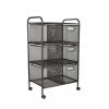 Mind Reader 3-Tier Metal Rolling Organizer Cart with 6 Drawers, Black, 6DRMESH-BLK 1 Mind Reader 3-Tier Metal Rolling Organizer Cart with 6 Drawers, Black, 6DRMESH-BLK -Mind Reader store 1644059