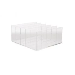 Mind Reader 5-Compartment Vertical Acrylic File Holder, Clear, A5CFILE-CLR