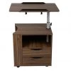 Mind Reader Bedside Workstation Adjustable Desk, Brown, BEDESK-BRN