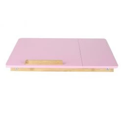 Mind Reader Bamboo Lap Desk with Side Drawer, Pink, BEDTRAYBM-PNK