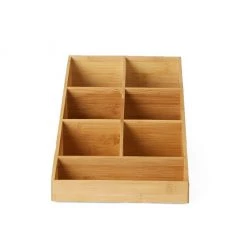 Mind Reader 7 Compartments Coffee Condiment and Accessories Organizer, Brown, BMCOMP7-BRN