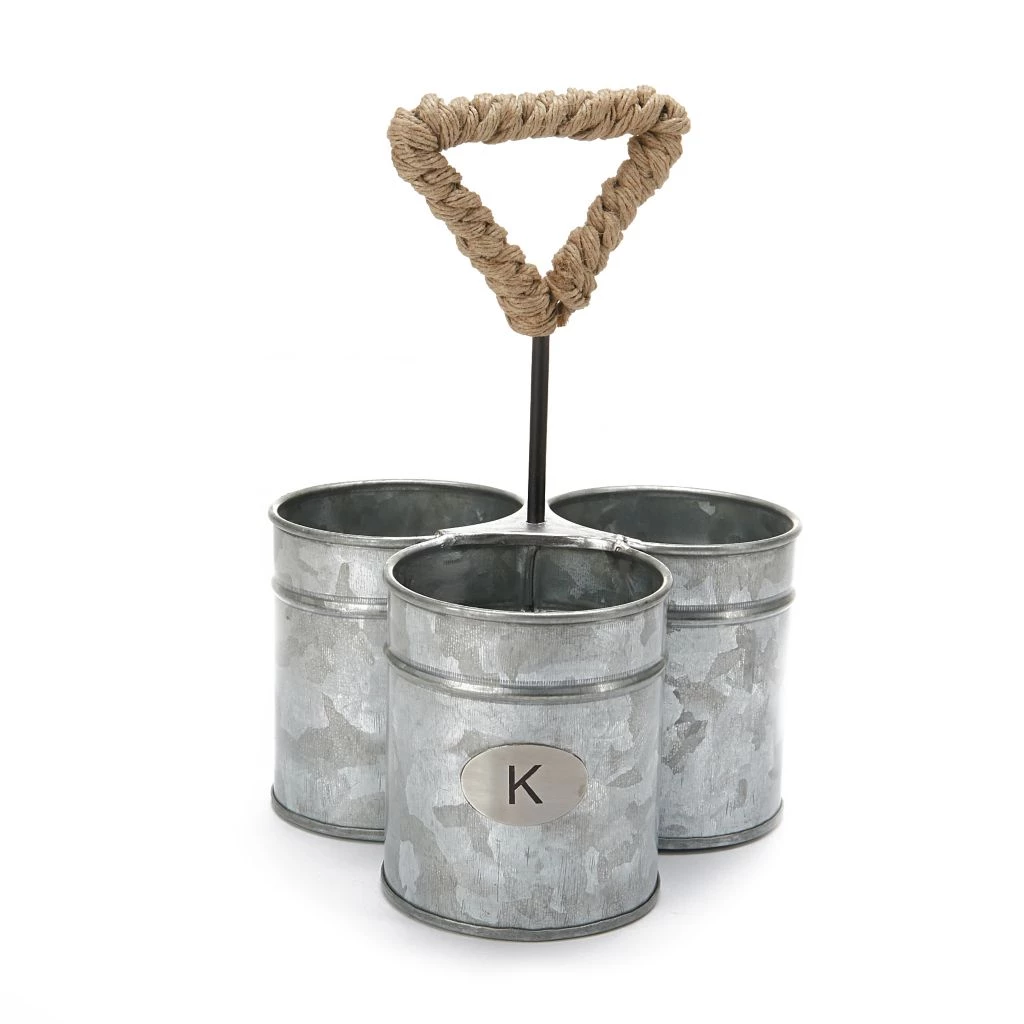 Mind Reader 3 Round Compartments Metal Rustic Flatware Utensil Caddy Organizer, Silver, BRUTE3-SIL 3 Mind Reader 3 Round Compartments Metal Rustic Flatware Utensil Caddy Organizer, Silver, BRUTE3-SIL