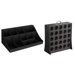 Mind Reader 11 Compartment Coffee Condiment Organizer, 50 Capacity K-Cup, COMORGRAC-BLK
