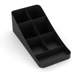 Mind Reader 7 Compartment Coffee Organizer, Black, COMP7-BLK
