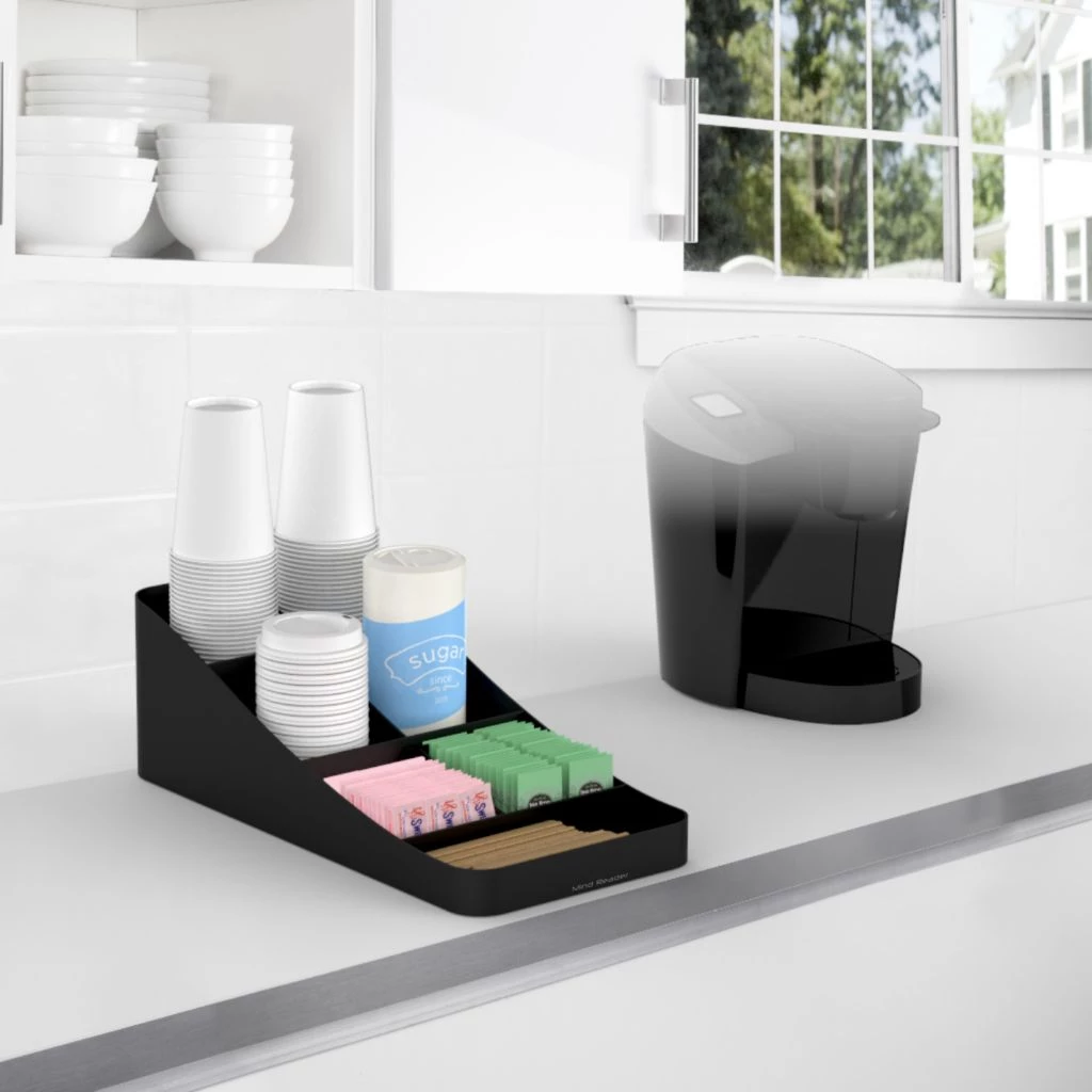 Mind Reader 7 Compartment Coffee Organizer, Black, COMP7-BLK 4 Mind Reader 7 Compartment Coffee Organizer, Black, COMP7-BLK - Image 2