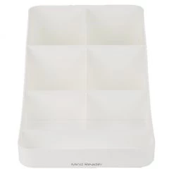 Mind Reader 7 Compartment Coffee Organizer, Black/White, COMP7-WHT