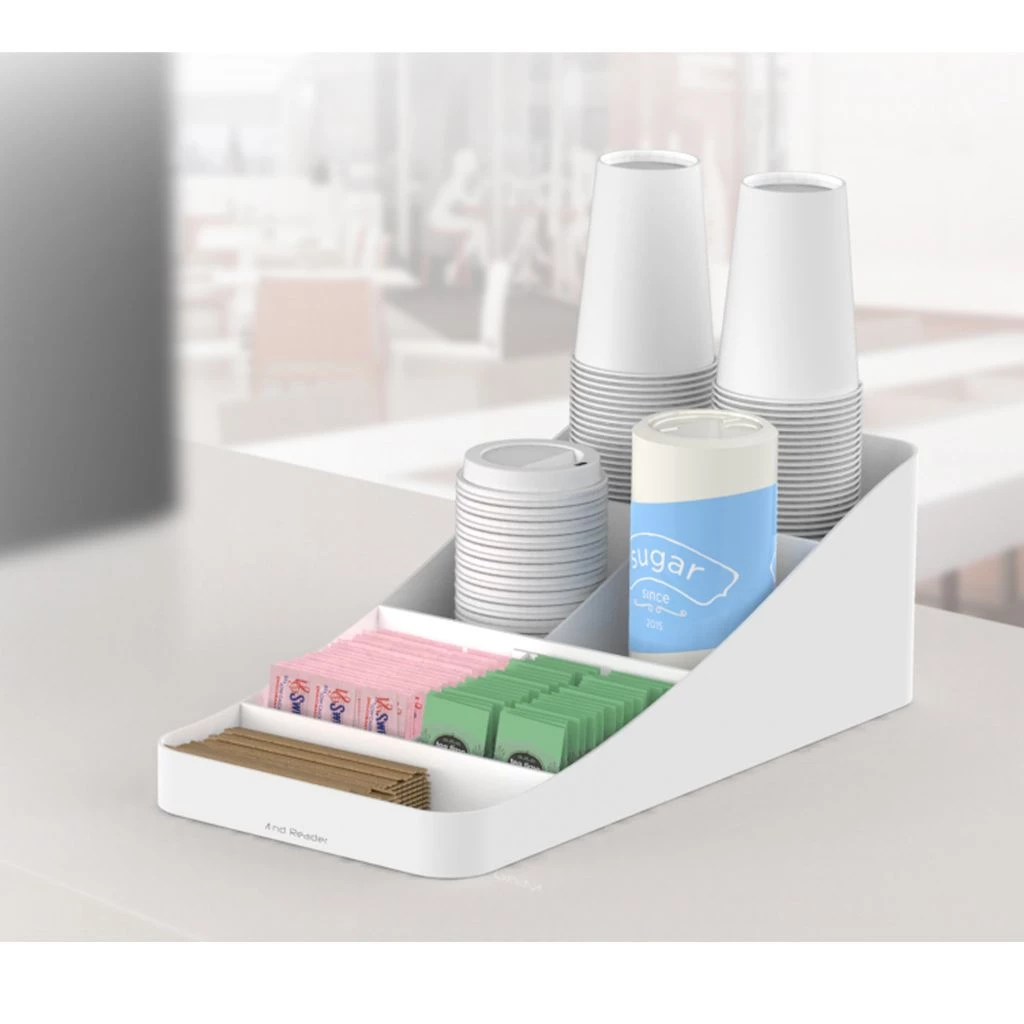 Mind Reader 7 Compartment Coffee Organizer, Black/White, COMP7-WHT 4 Mind Reader 7 Compartment Coffee Organizer, Black/White, COMP7-WHT - Image 2