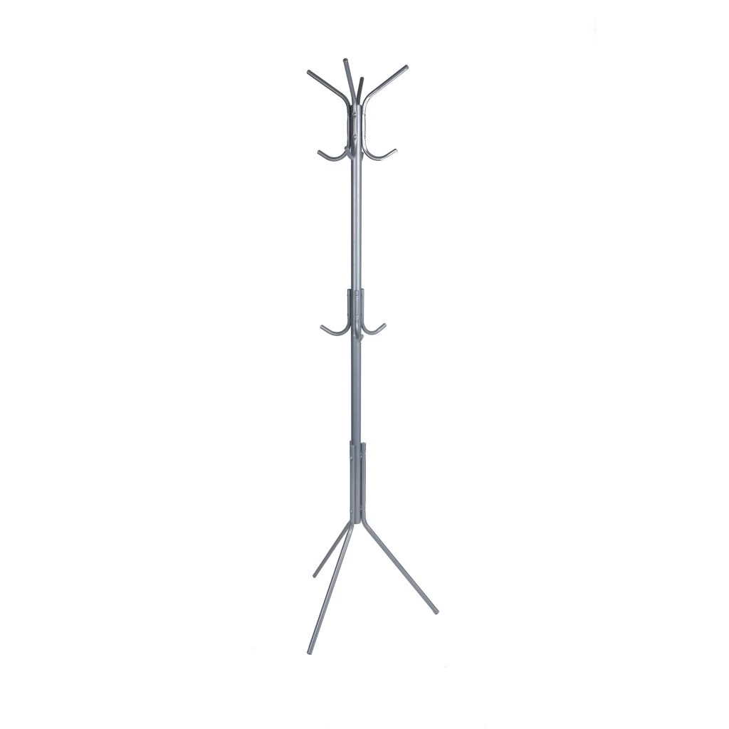 Mind Reader Standing Metal Coat Rack, Silver, CRACK11-SIL 3 Mind Reader Standing Metal Coat Rack, Silver, CRACK11-SIL
