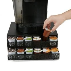 Mind Reader Double K-Cup Storage Tray with Flower Pattern, Black, DBMTRAY-BLK 5 Mind Reader Double K-Cup Storage Tray with Flower Pattern, Black, DBMTRAY-BLK -Mind Reader store 1644271 A1