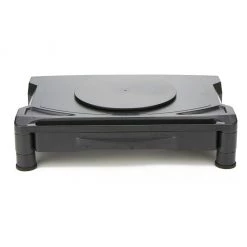 Mind Reader Rotative Adjustable Monitor Risers with 1 Drawer, Black, DRAWSWIV-BLK