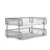 Mind Reader Stackable Metal Mesh File Holder Trays, Silver, 2 pk., ESTACK2-SIL -Mind Reader store 1644319