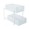 Mind Reader 2-Tier Metal Mesh Heavy Duty Organizer, White, HCABASK2T-WHT -Mind Reader store 1644383