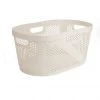 Mind Reader Laundry Basket, 40L, Ivory, HHAMP40-IVO 1 Mind Reader Laundry Basket, 40L, Ivory, HHAMP40-IVO -Mind Reader store 1644386