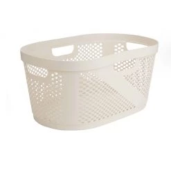 Mind Reader Laundry Basket, 40L, Ivory, HHAMP40-IVO