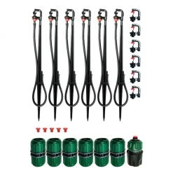 Mind Reader Garden Hose Sprinkler Set, Black