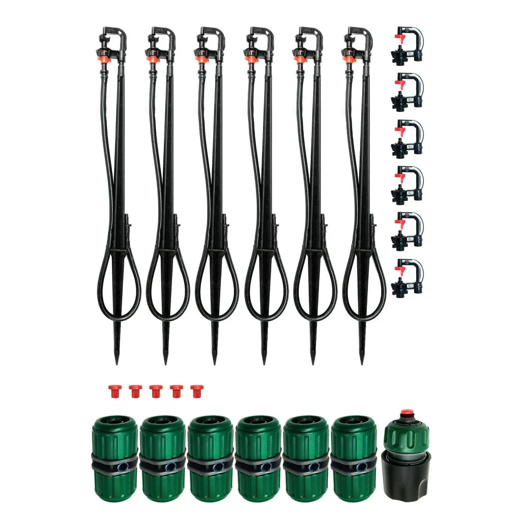 Mind Reader Garden Hose Sprinkler Set, Black 2 Mind Reader Garden Hose Sprinkler Set, Black