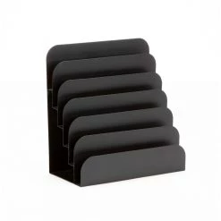 Mind Reader Incline Vertical Desk Organizer, Black, IVERFI6-BLK