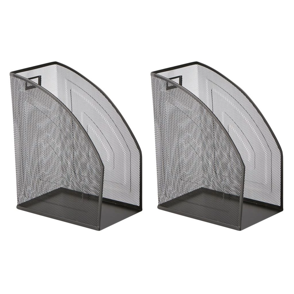 Mind Reader Metal Mesh File Organizers, 2 pk., Black, JMAG2-BLK 3 Mind Reader Metal Mesh File Organizers, 2 pk., Black, JMAG2-BLK