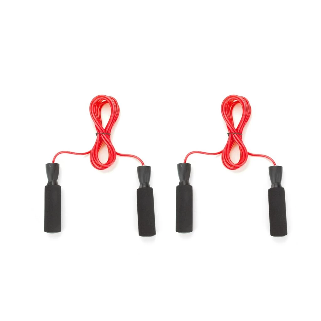 Mind Reader Adjustable Jump Ropes with 5.25 in. Memory Foam Ergonomic Handles, Red, 2-Pack 3 Mind Reader Adjustable Jump Ropes with 5.25 in. Memory Foam Ergonomic Handles, Red, 2-Pack