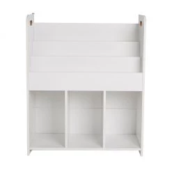 Mind Reader Kids' 2-Tier Storage Shelf Unit, White, KBOOKORG-WHT
