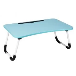 Mind Reader Foldable Bed Tray, Lap Desk with Fold-Up Legs, Blue, LBSTUDY-BLU