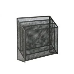 Mind Reader 3-Tier Metal Mesh File Holder, Black, LETDIV-BLK