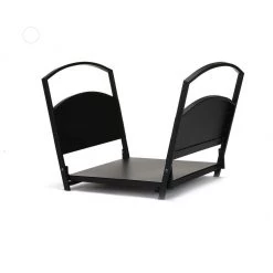 Mind Reader Fireplace Firewood Storage Rack, 17 in. x 12 in. x 12. 75 in., Black, LOGH-BLK