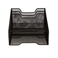 Mind Reader 5-Section Mesh Desk File Organizer, Black, MESHBOX5-BLK