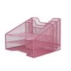 Mind Reader 5-Section Mesh Desk File Organizer, Pink, MESHBOX5-PNK 1 Mind Reader 5-Section Mesh Desk File Organizer, Pink, MESHBOX5-PNK -Mind Reader store 1644529