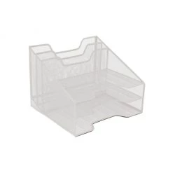 Mind Reader 5-Section Mesh Desk File Organizer, White, MESHBOX5-WHT